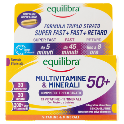 Multivitamine e Minerali 50+ compresse triplo strato