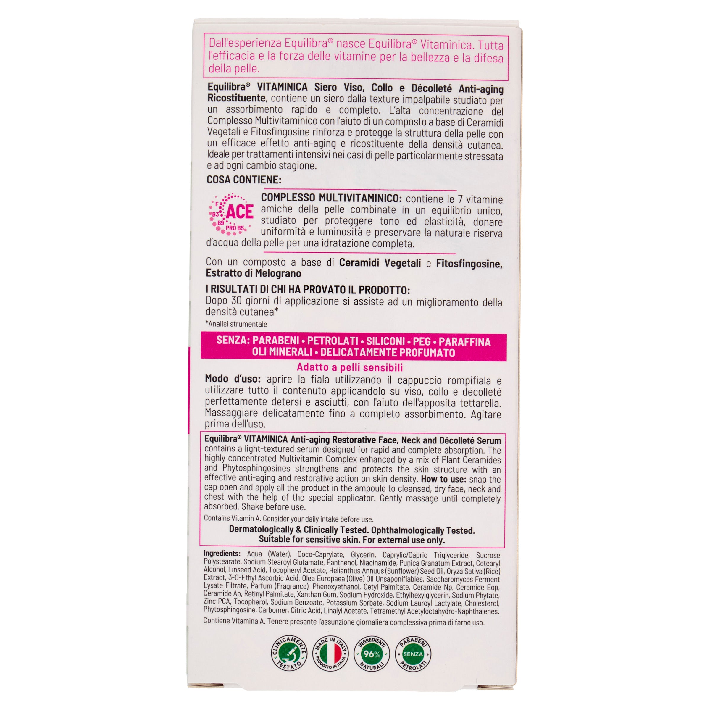 Siero Viso Collo e Décolleté Anti-aging Vitaminica