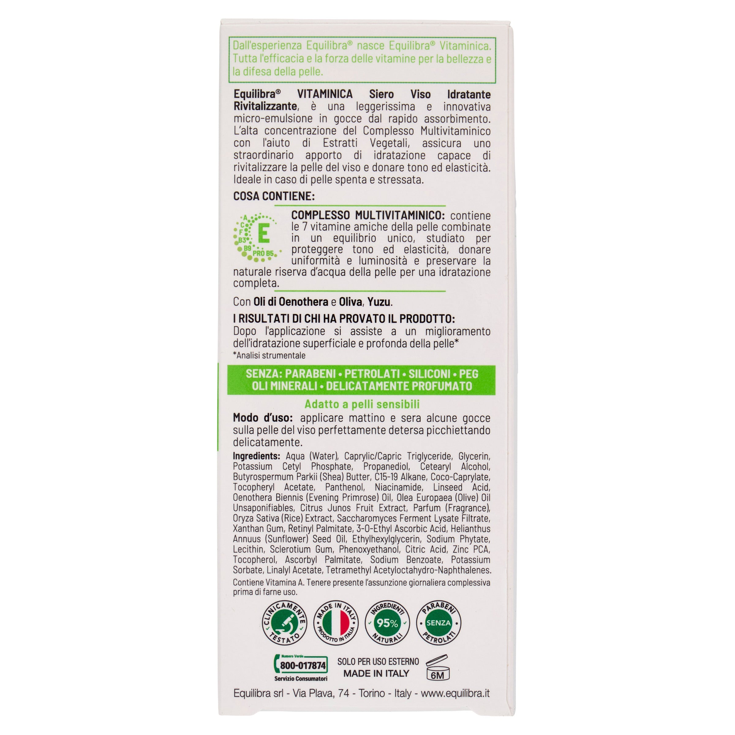 Siero Viso Idratante Rivitalizzante Vitaminica
