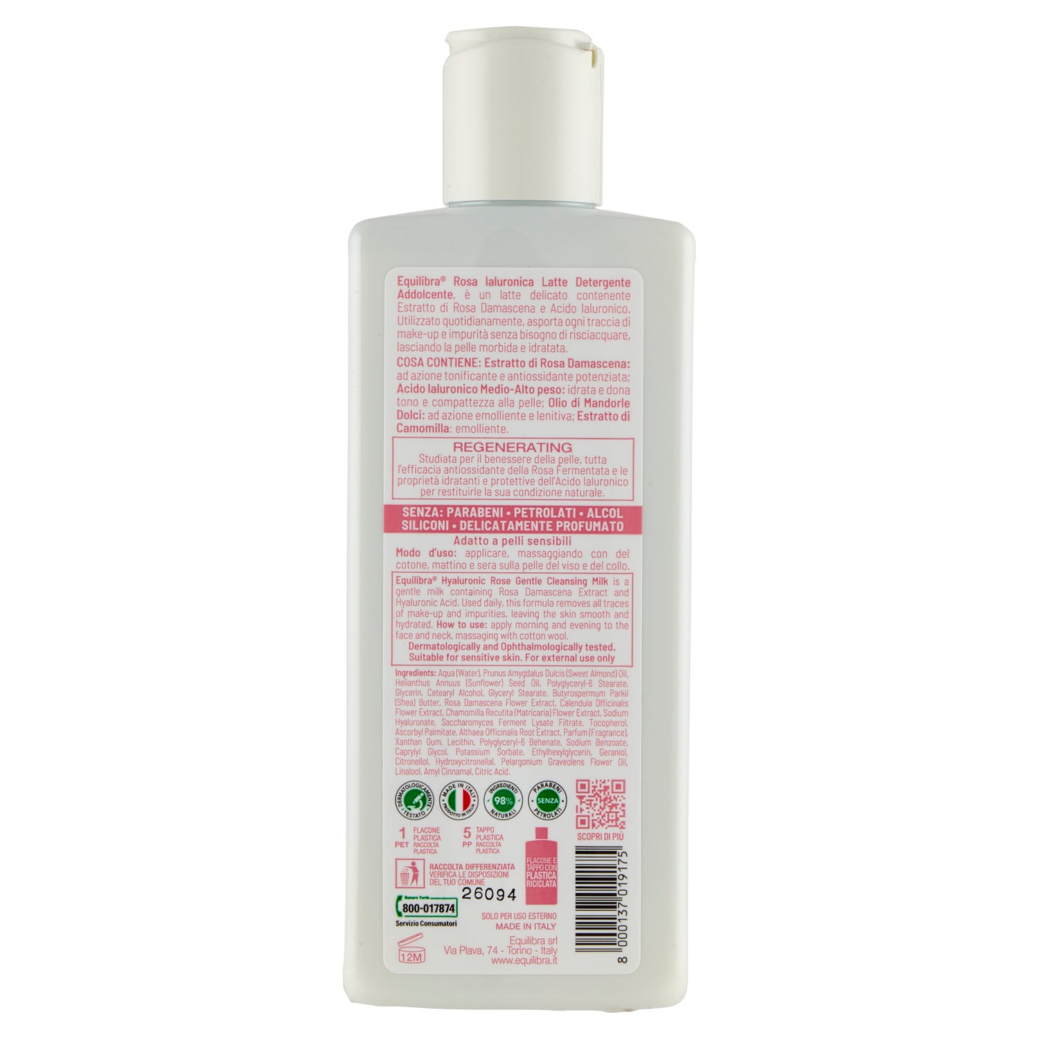 Latte Detergente Rosa Ialuronica