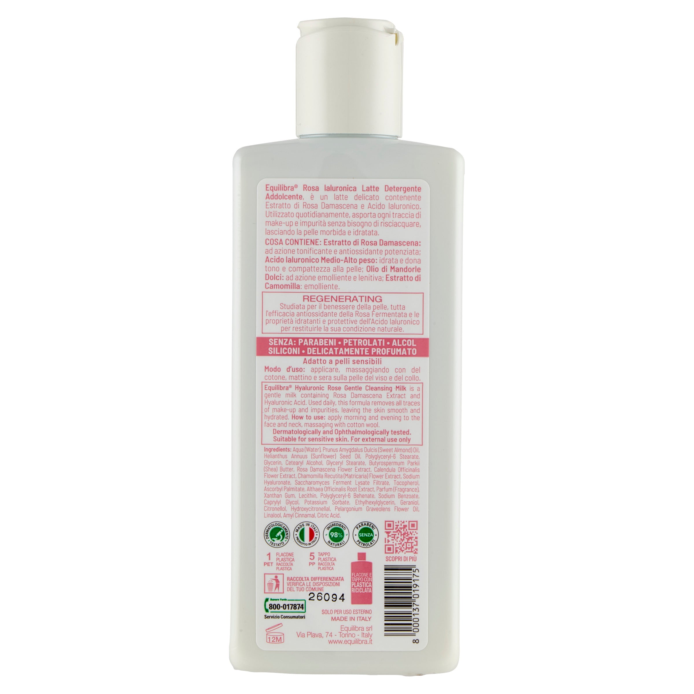 Latte Detergente Rosa Ialuronica