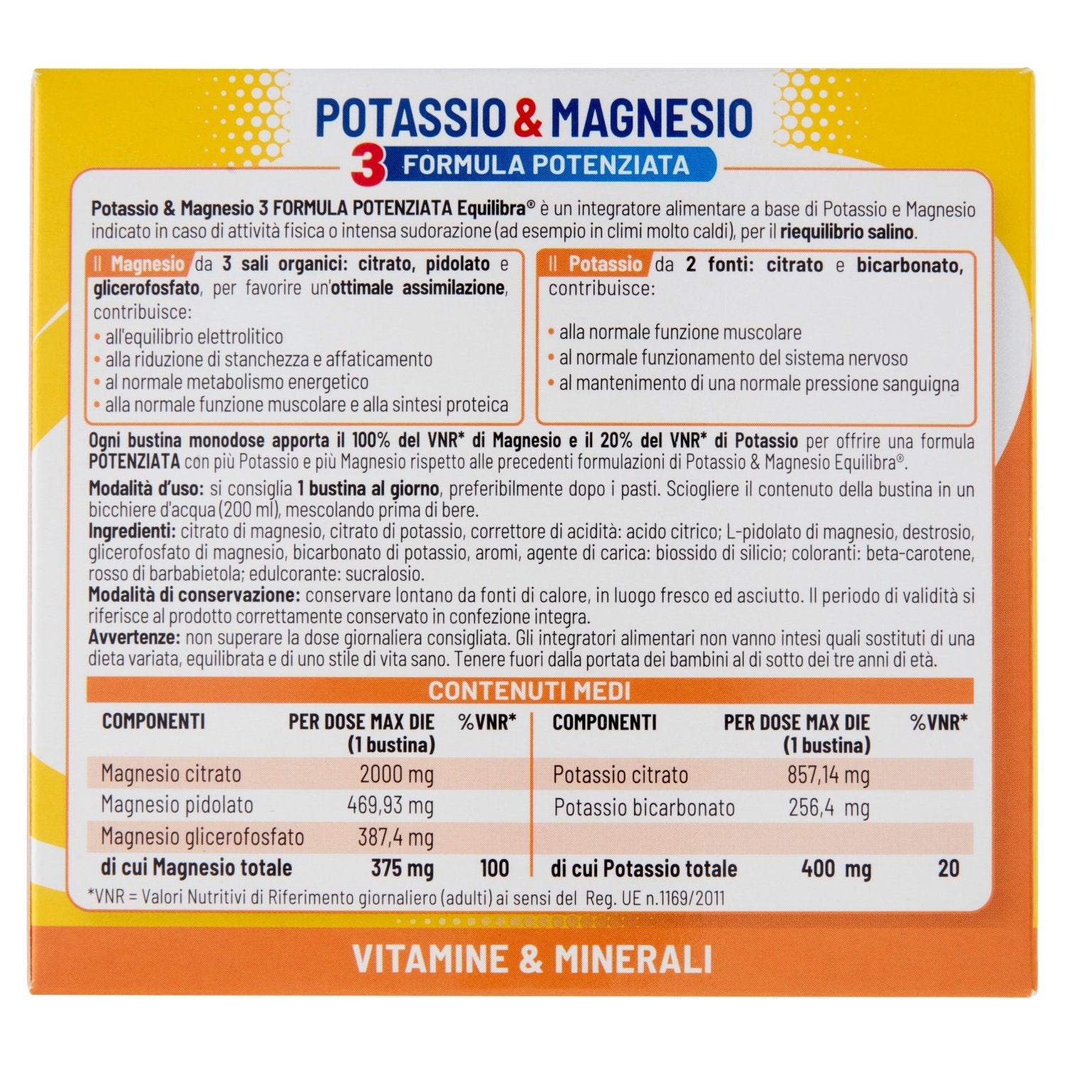 Bundle x3 Potassio e Magnesio 3 Formula Potenziata per il reintegro dei sali minerali