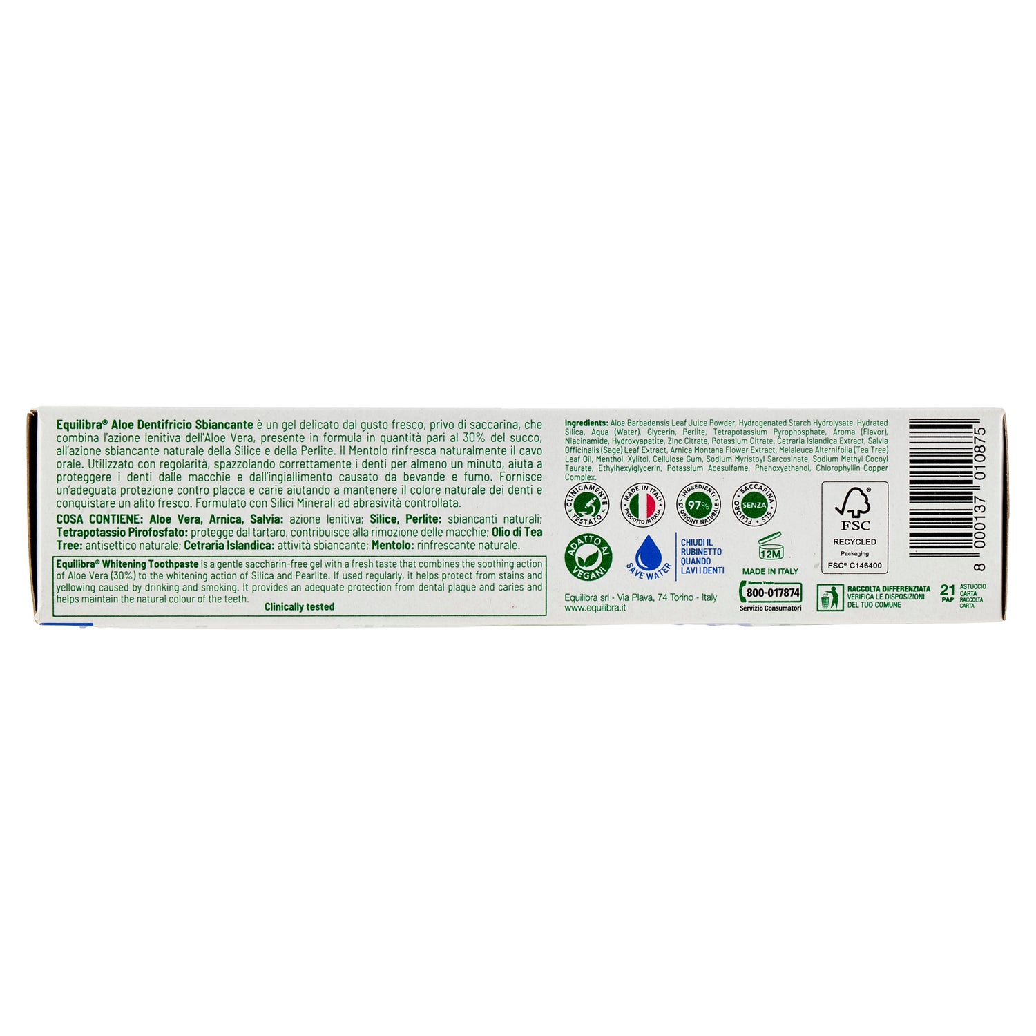 Dentifricio Sbiancante Aloe