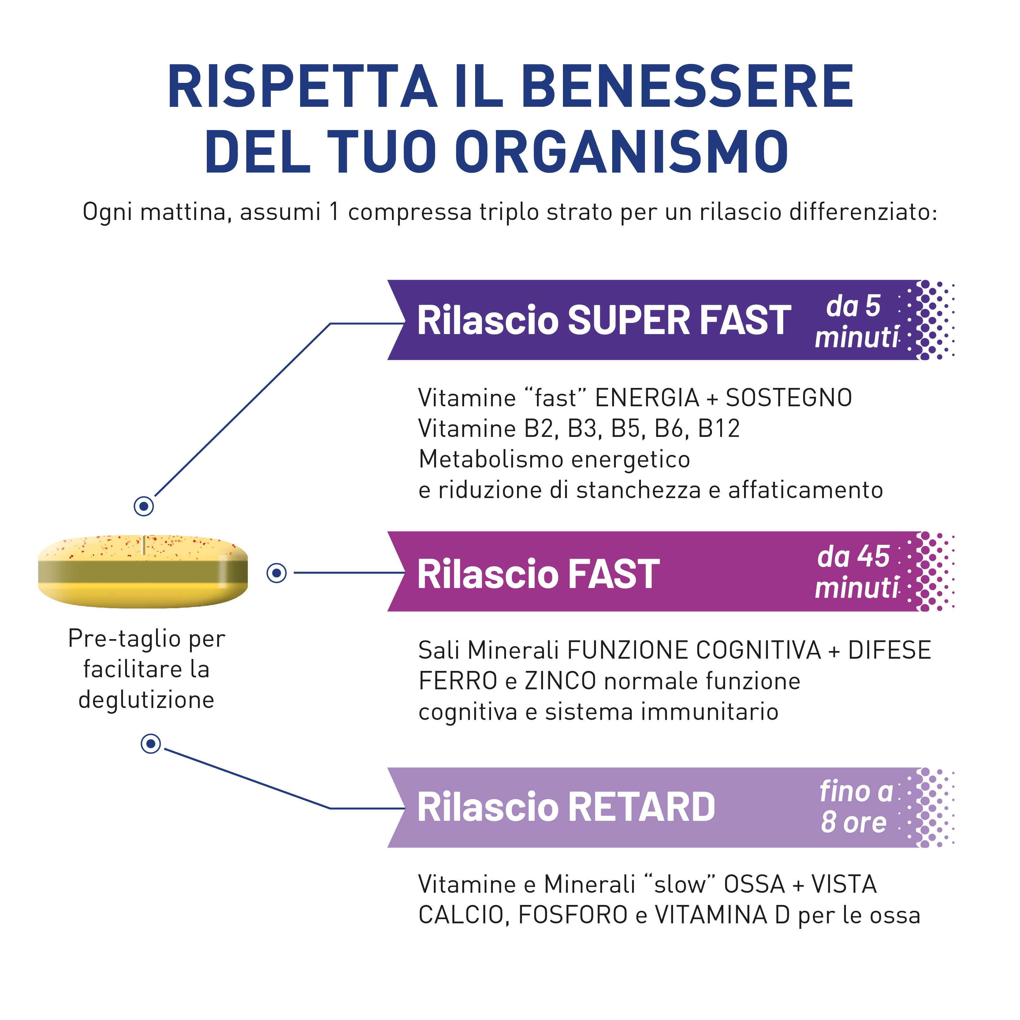 Multivitamine e Minerali 50+ compresse triplo strato