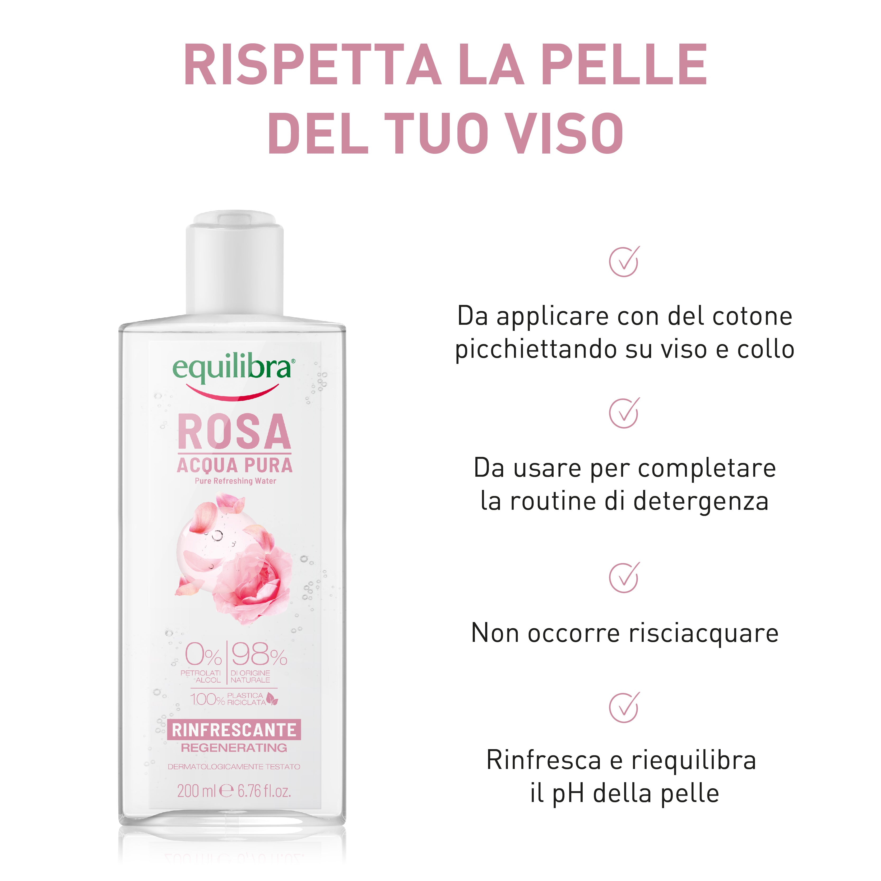 Acqua Pura Rinfrescante alla Rosa