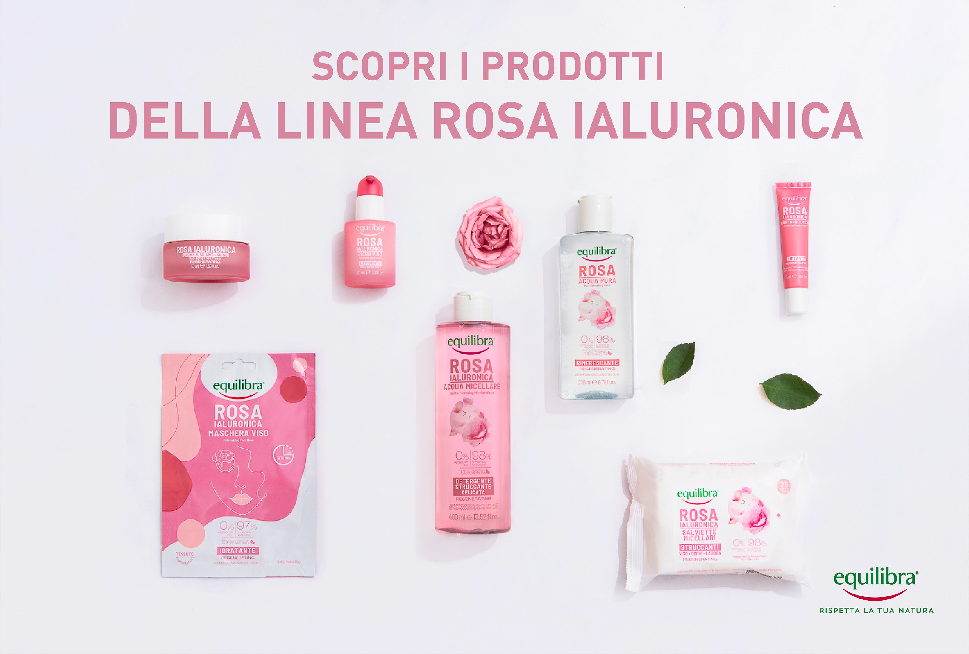 Maschera Viso Idratante Rosa Ialuronica