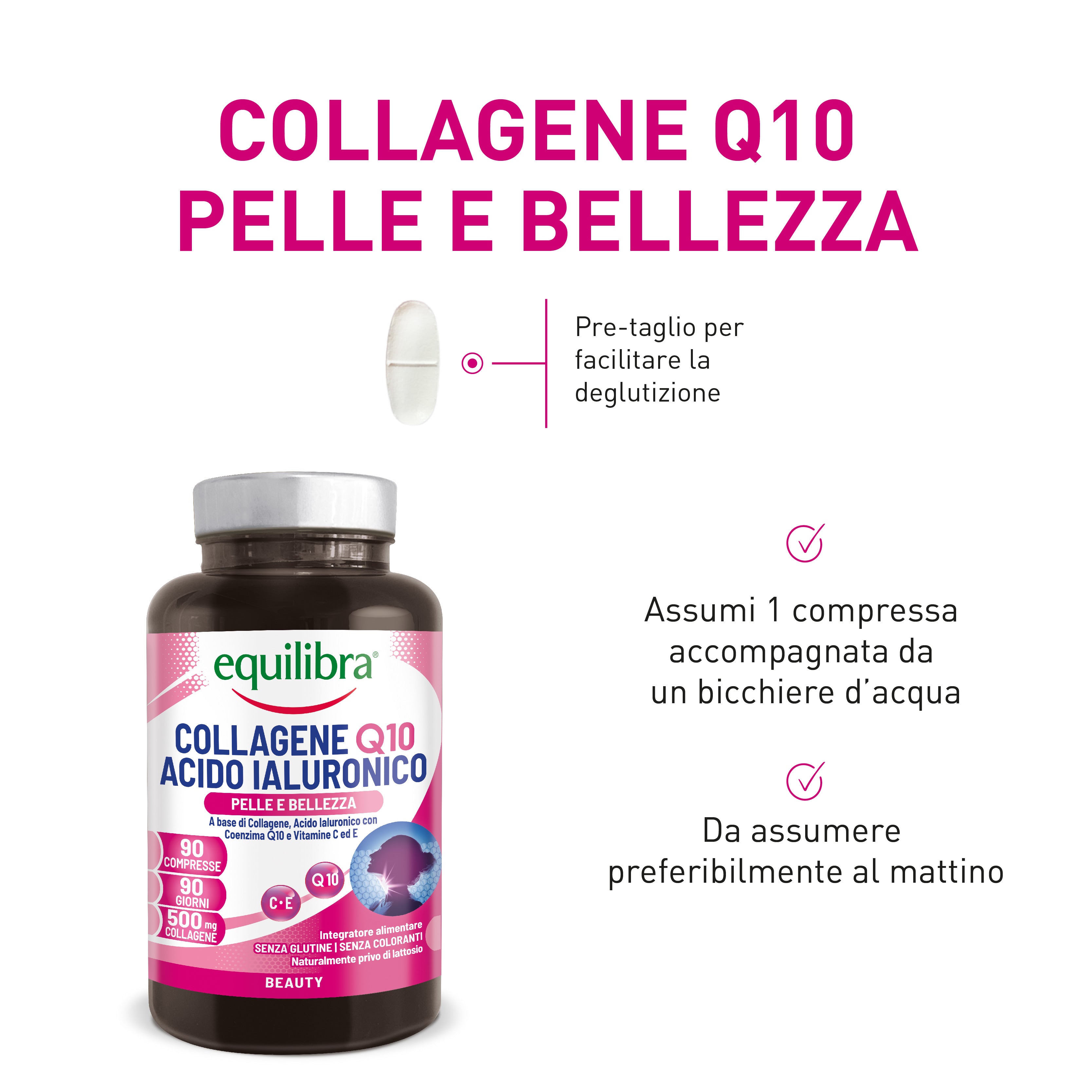 Collagene Q10 e Acido Ialuronico per la pelle e la bellezza