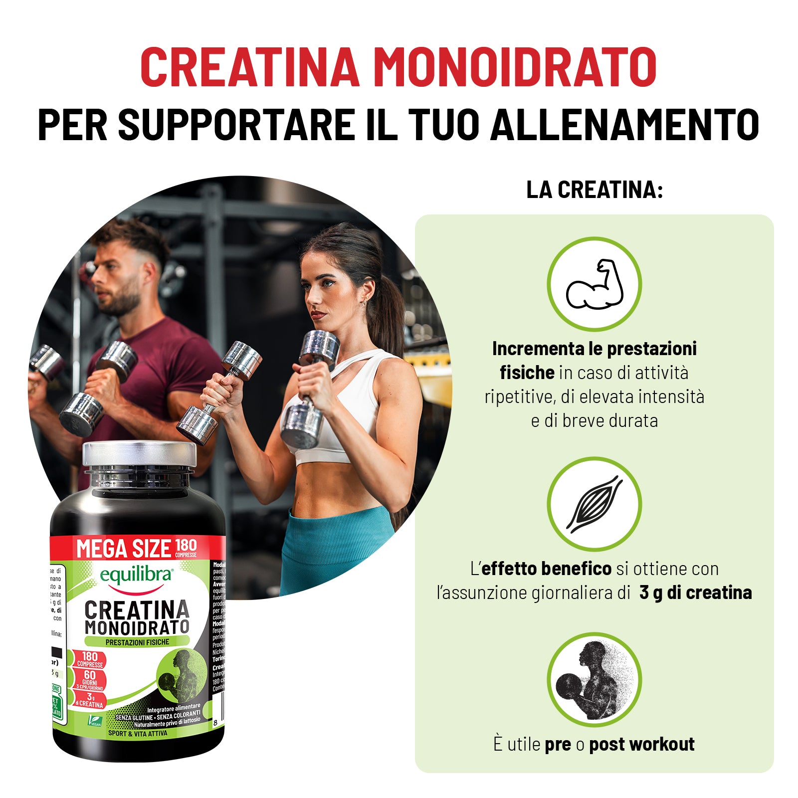 Creatina 180 compresse