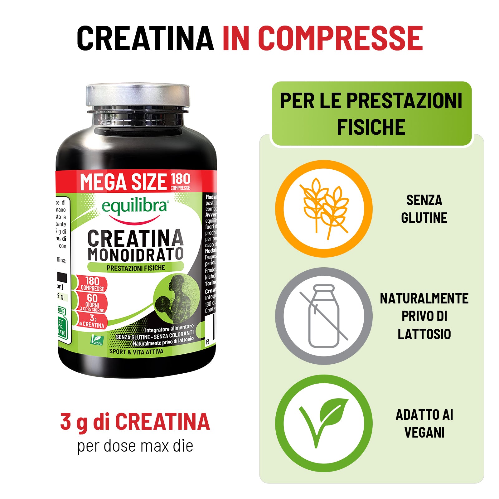 Creatina 180 compresse