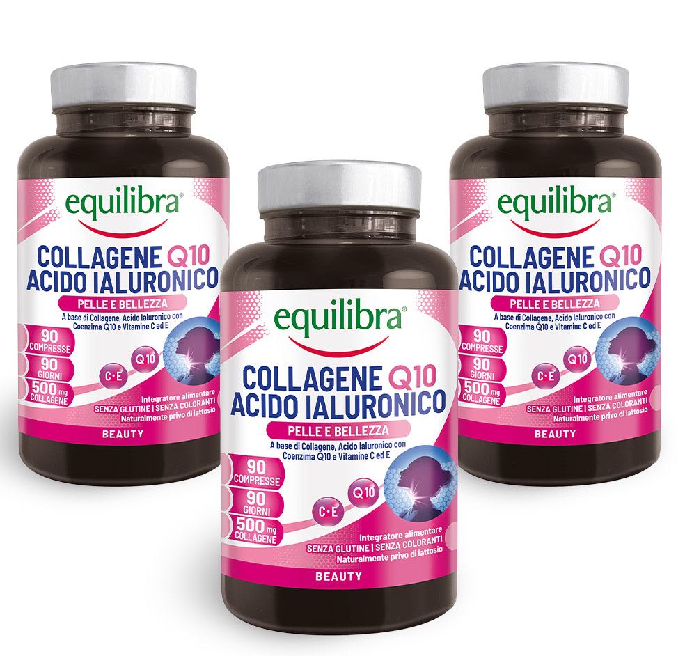 Bundle x 3 Collagene Q10 e Acido Ialuronico per la pelle e la bellezza