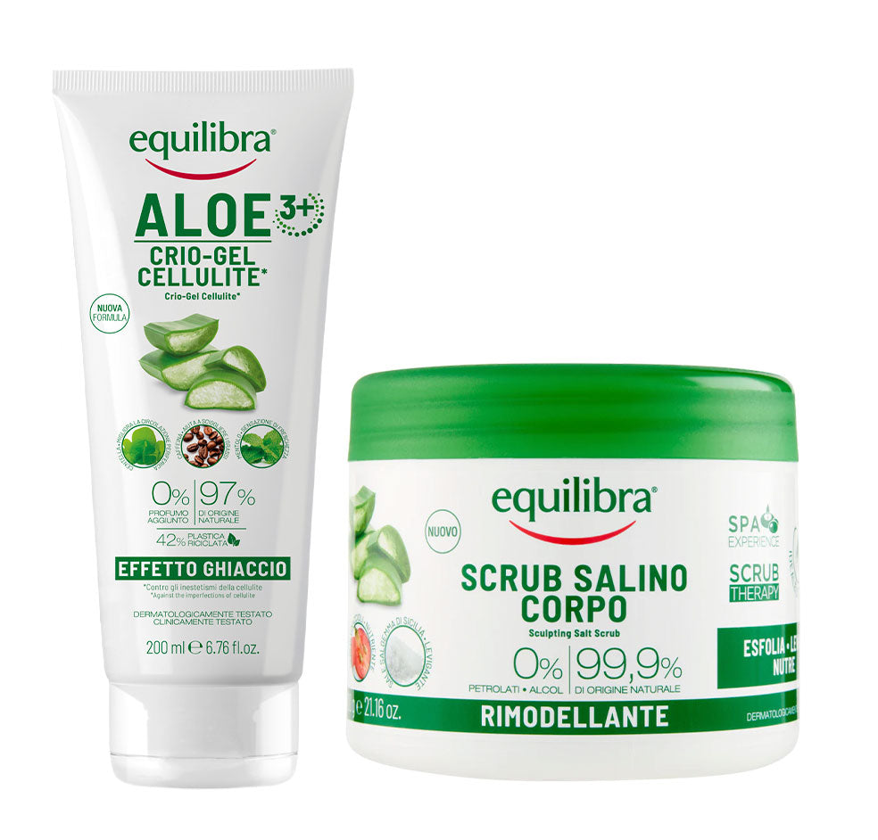 Crio-Gel Cellulite e Scrub Salino Corpo Rimodellante Aloe