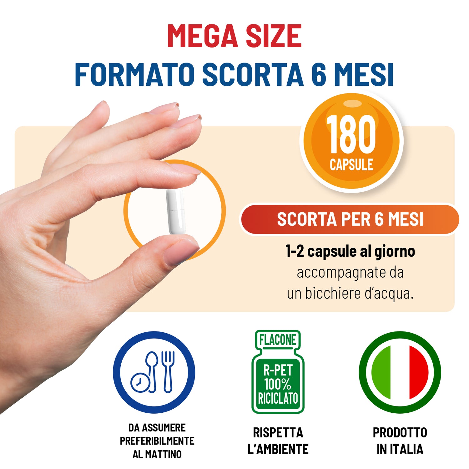 Magnesio Bisglicinato Mega Size Scorta per 6 mesi