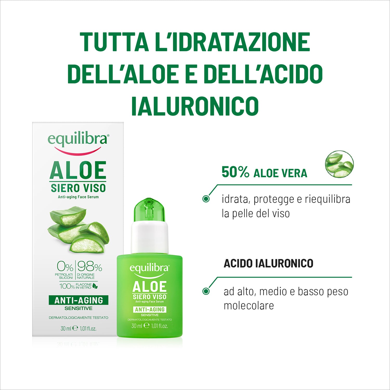 Siero Viso Anti-aging Aloe