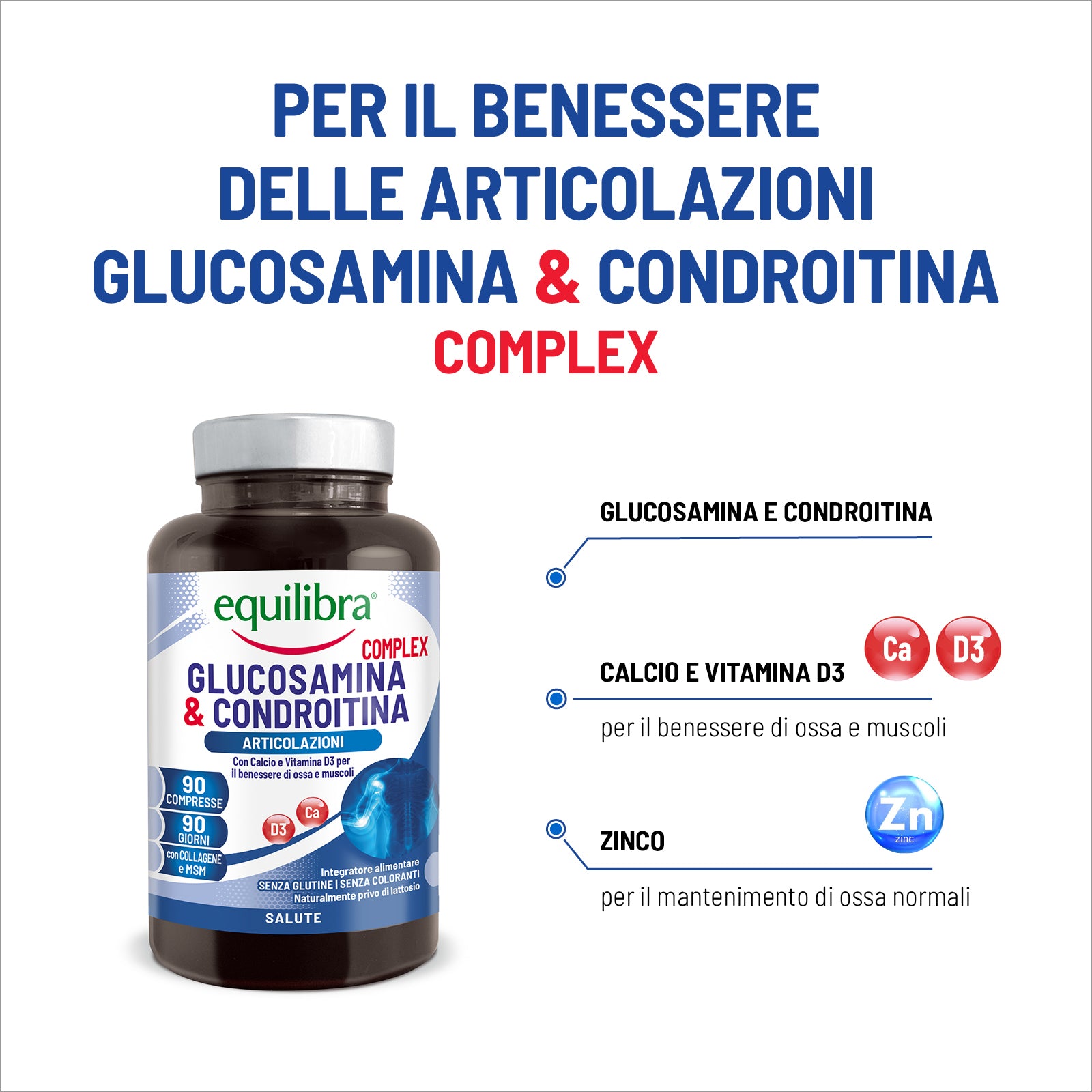 Integratore Glucosamina e Condroitina Complex per le articolazioni