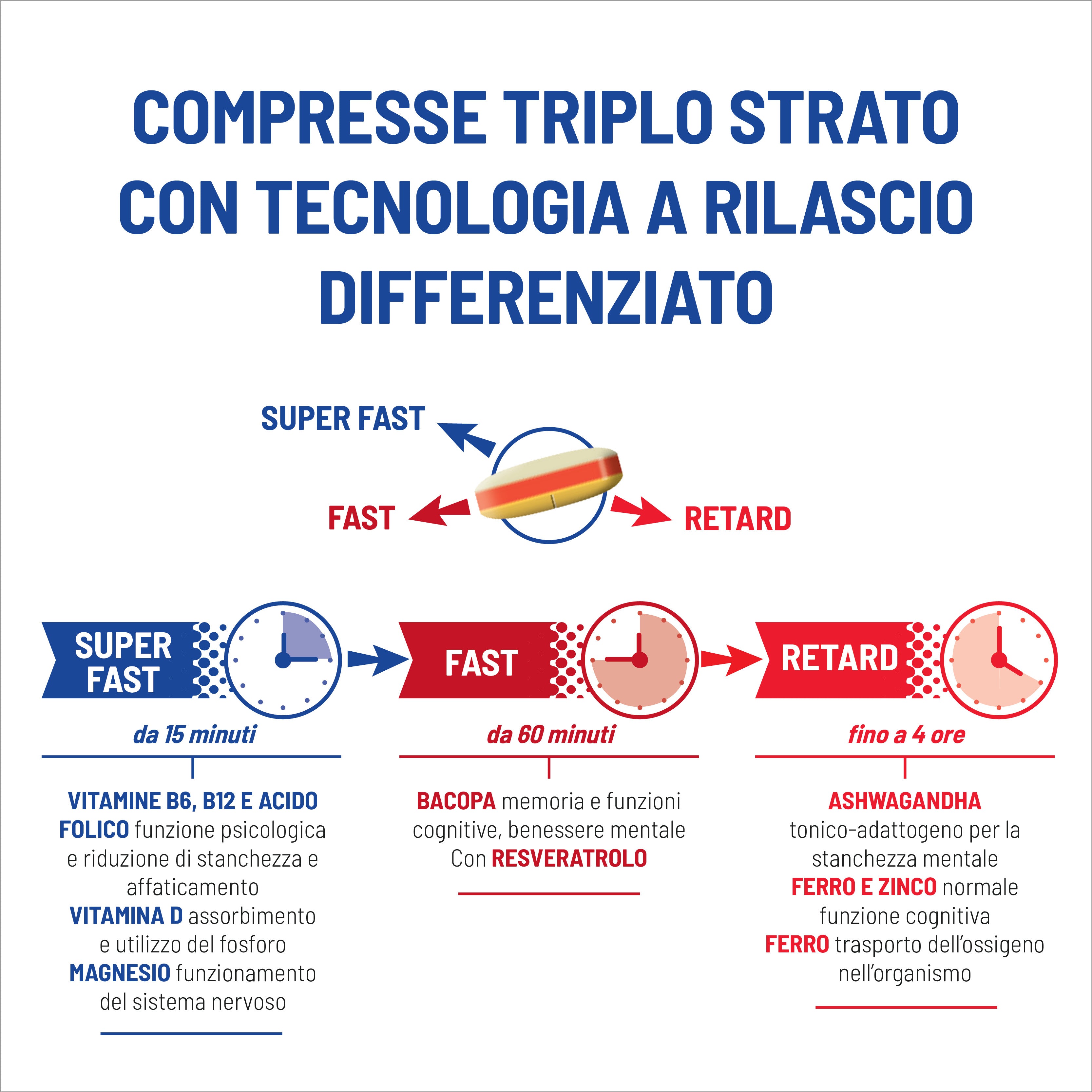 Memoria e Concentrazione compresse triplo strato