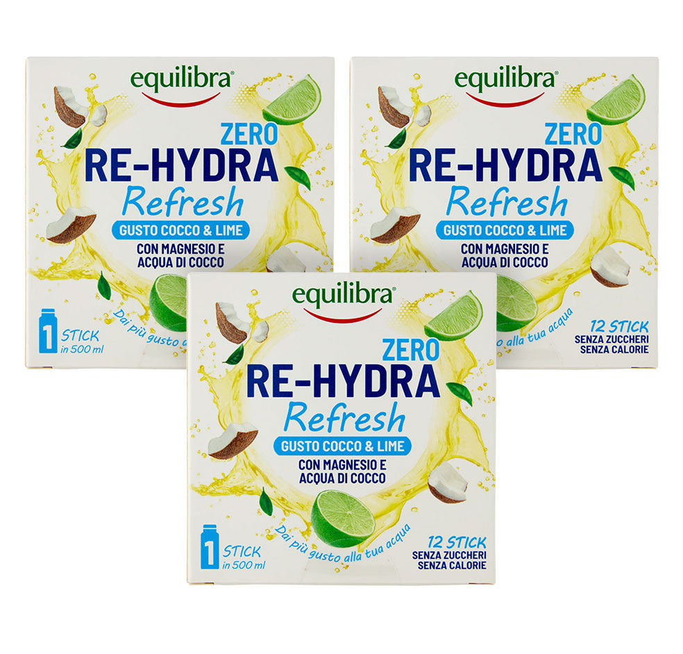 Bundle x3 Re-Hydra Refresh con Magnesio - Gusto Cocco & Lime
