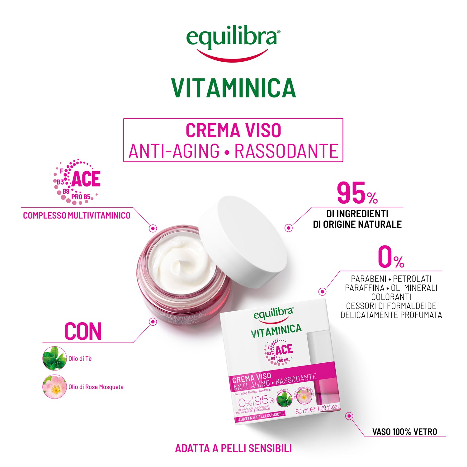 Crema Viso Anti-Aging con Complesso Multivitaminico