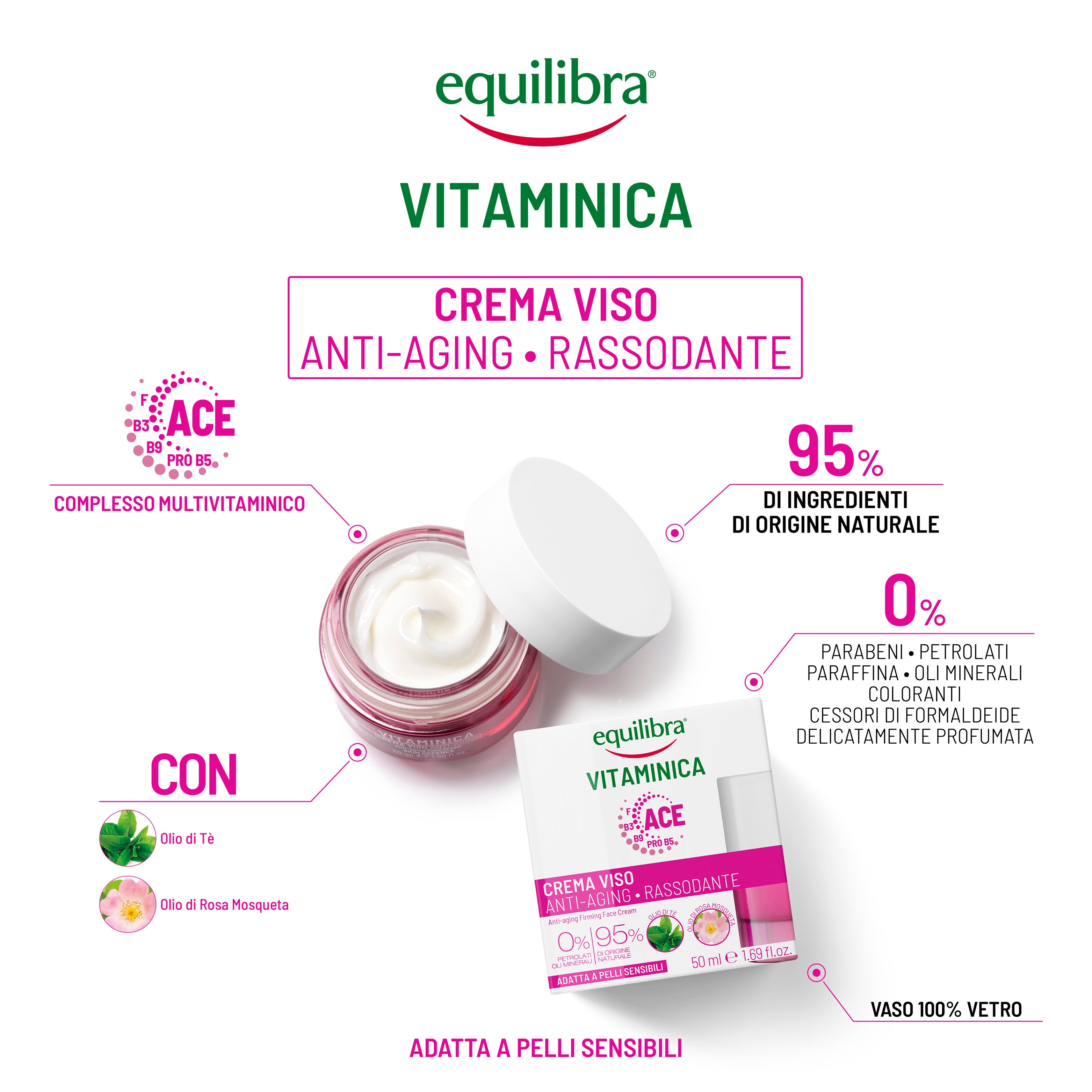 Crema Viso Anti-Aging con Complesso Multivitaminico