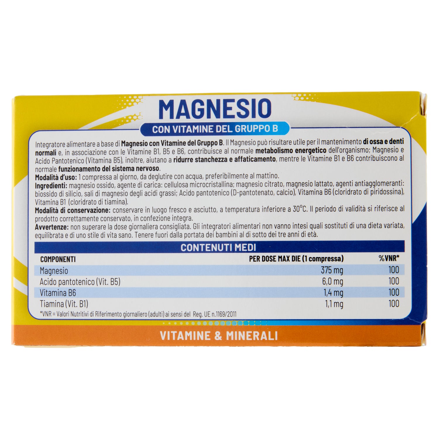 Magnesio con Vitamine B in compresse