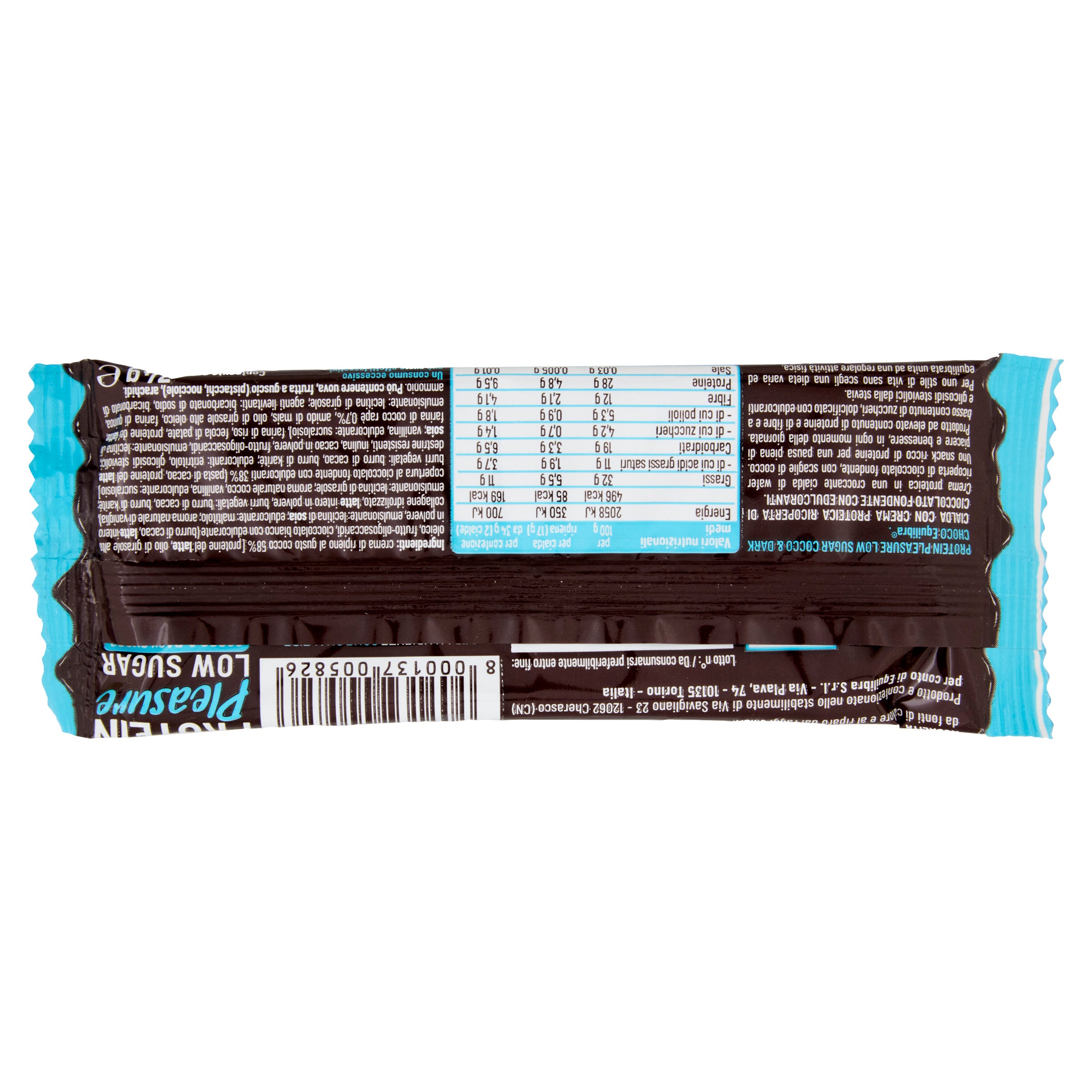 Dobloni Protein Pleasure al gusto Cocco e Cioccolato Fondente con crema proteica e a basso contenuto di zuccheri