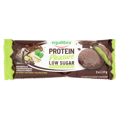 Dobloni Protein Pleasure al gusto Pistacchio e Cioccolato Fondente con crema proteica e a basso contenuto di zuccheri