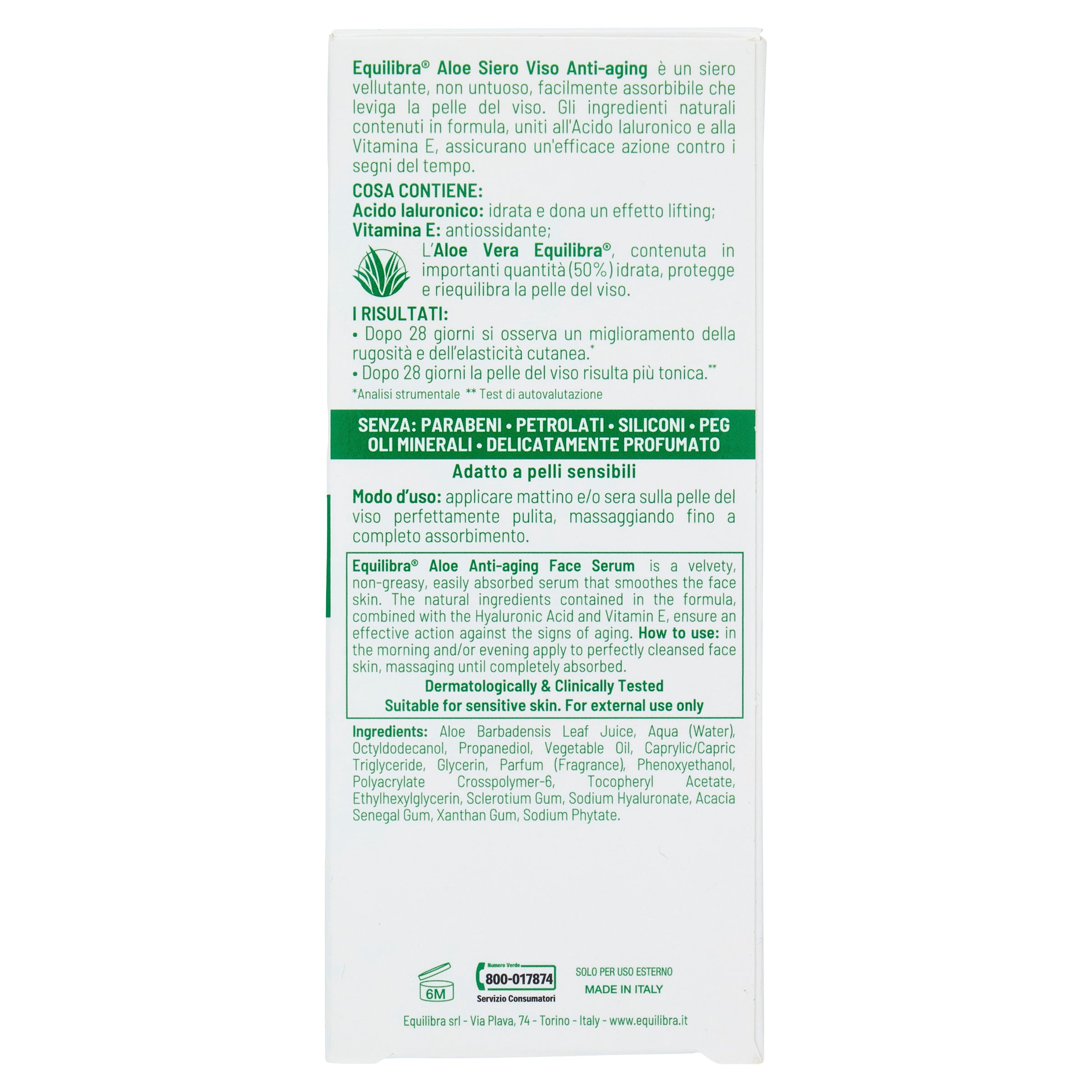 Siero Viso Anti-aging Aloe Ialuronica