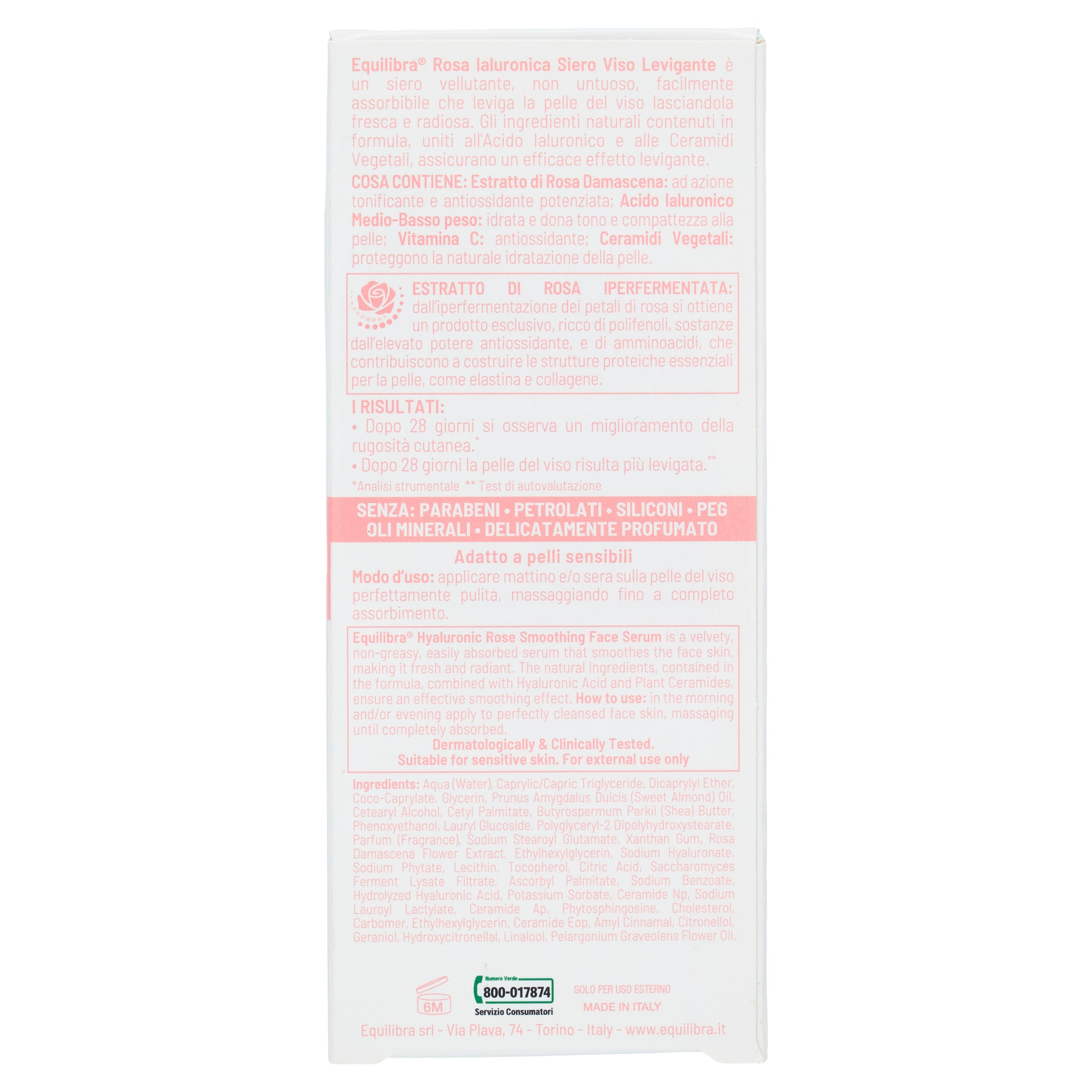 Siero Viso Levigante Rosa Ialuronica