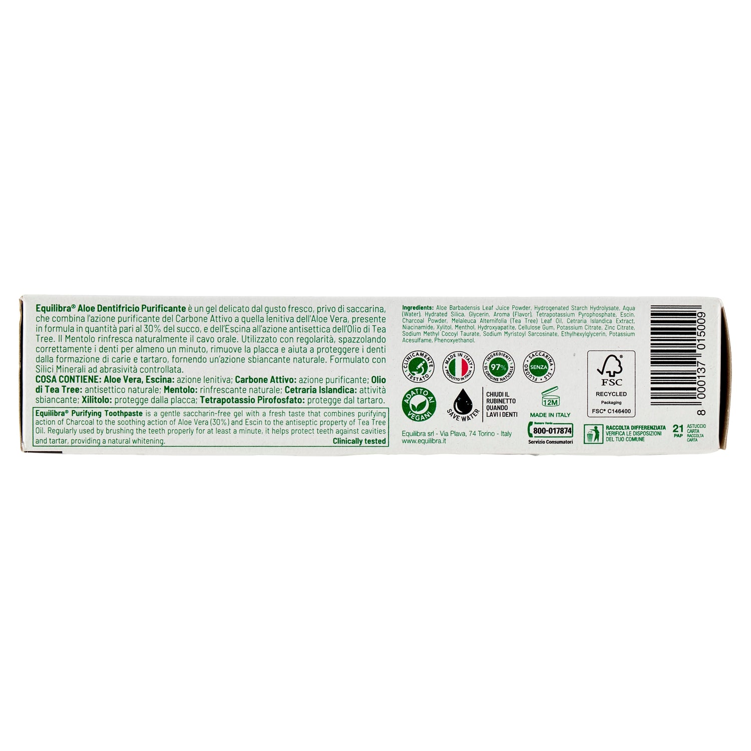 Dentifricio Purificante Aloe
