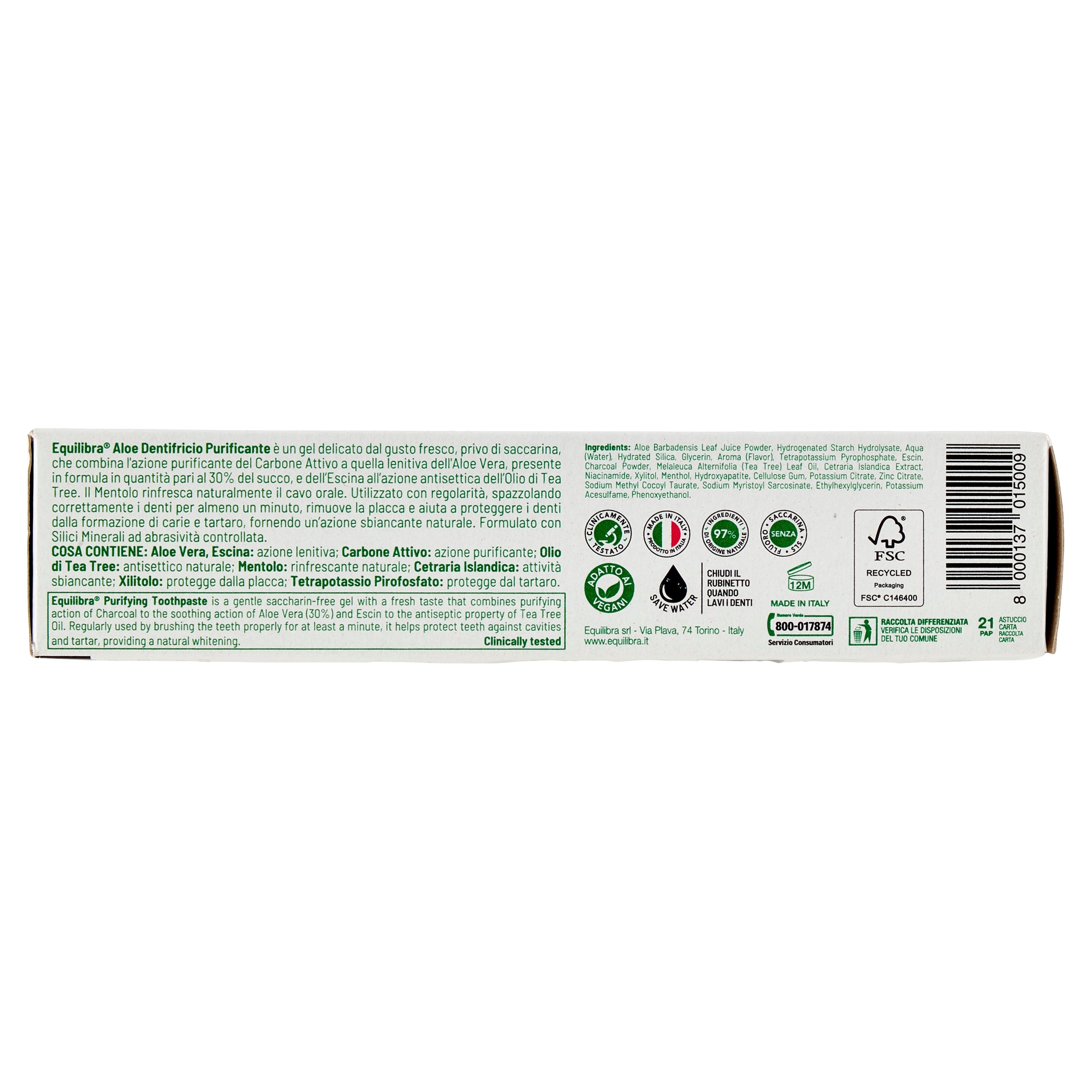 Dentifricio Purificante Aloe