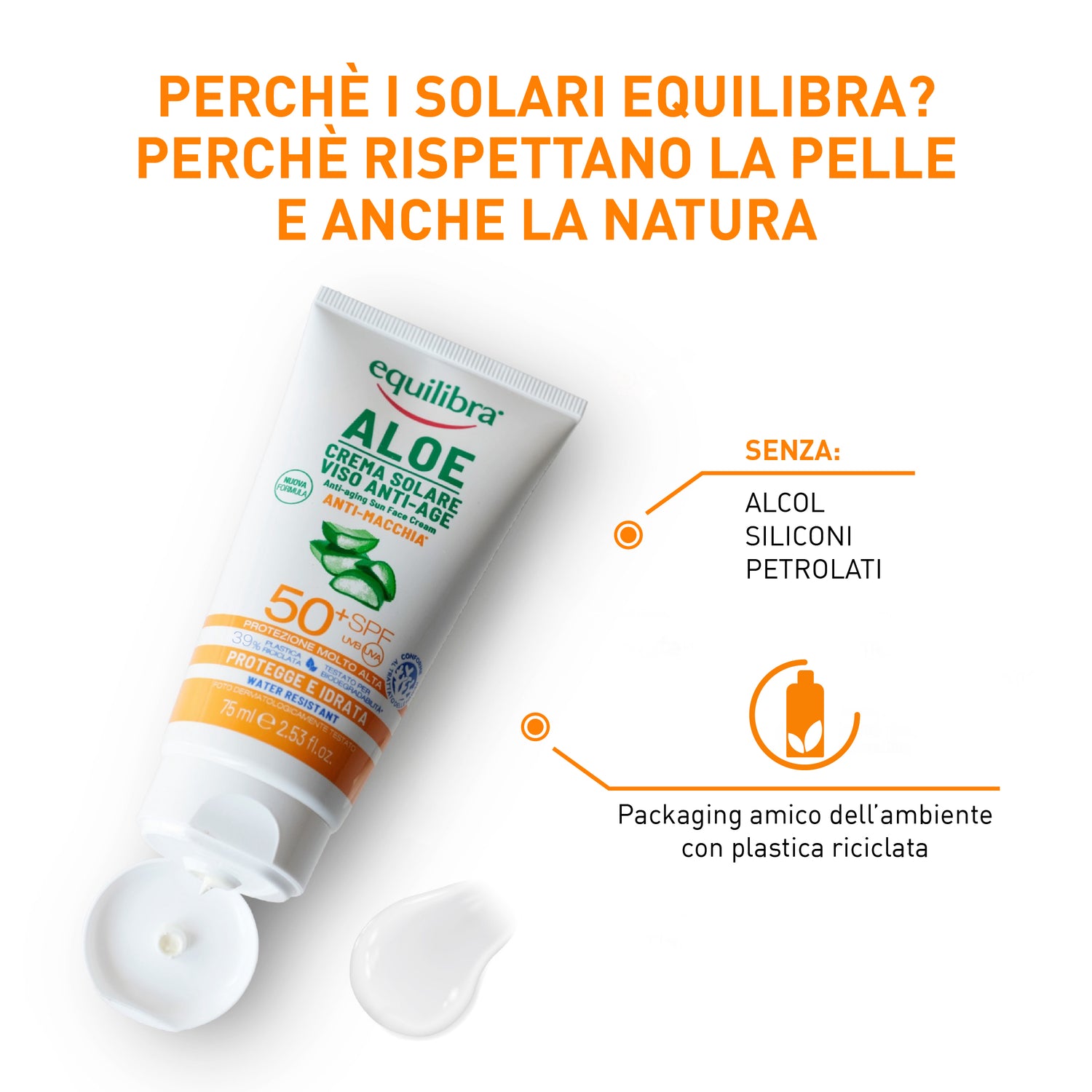 Crema Solare Viso SPF 50+ Aloe
