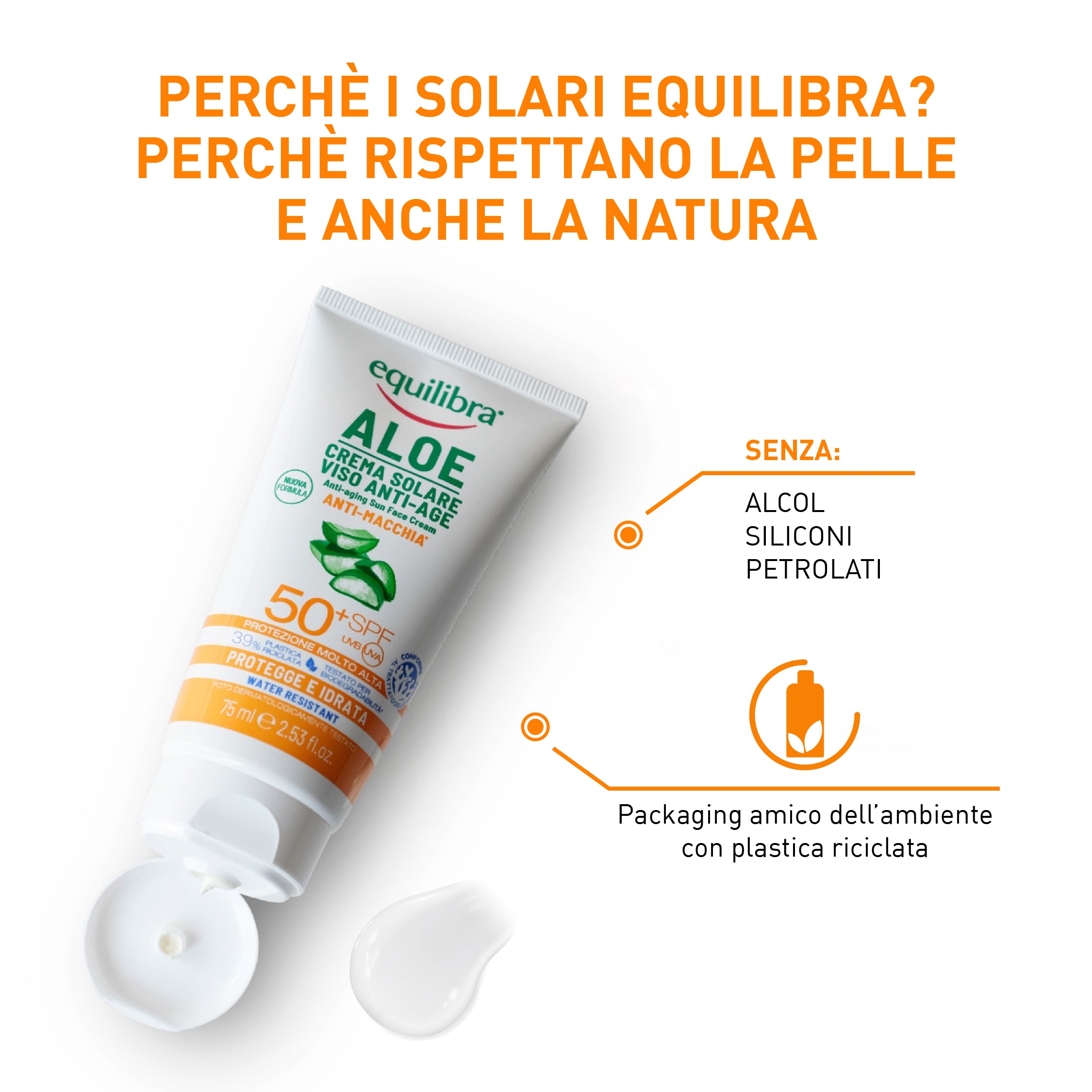 Crema Solare Viso SPF 50+ Aloe