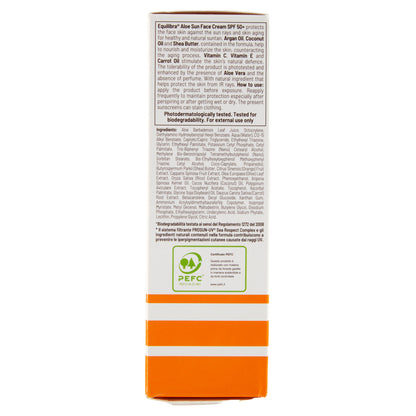 Crema Solare Viso SPF 50+ Aloe