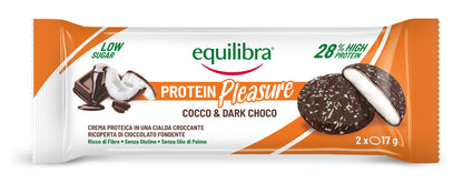 Bundle Protein Pleasure Dobloni al gusto Cocco e Cioccolato Fondente con crema proteica e a basso contenuto di zuccheri