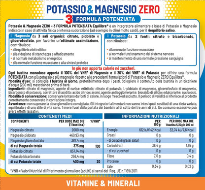 Bundle x3 Potassio e Magnesio Zero 3 Formula Potenziata per il reintegro dei sali minerali