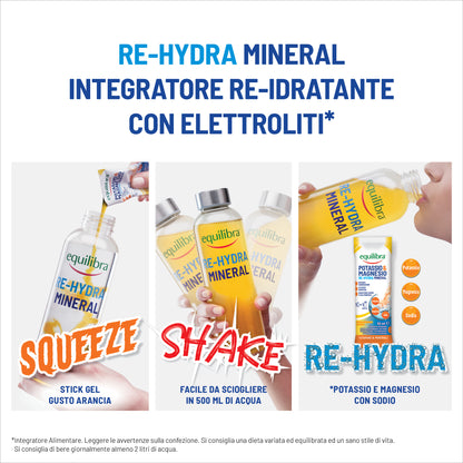 Bundle x3 Potassio e Magnesio Re-Hydra Mineral Zero in stick per il reintegro dei sali minerali