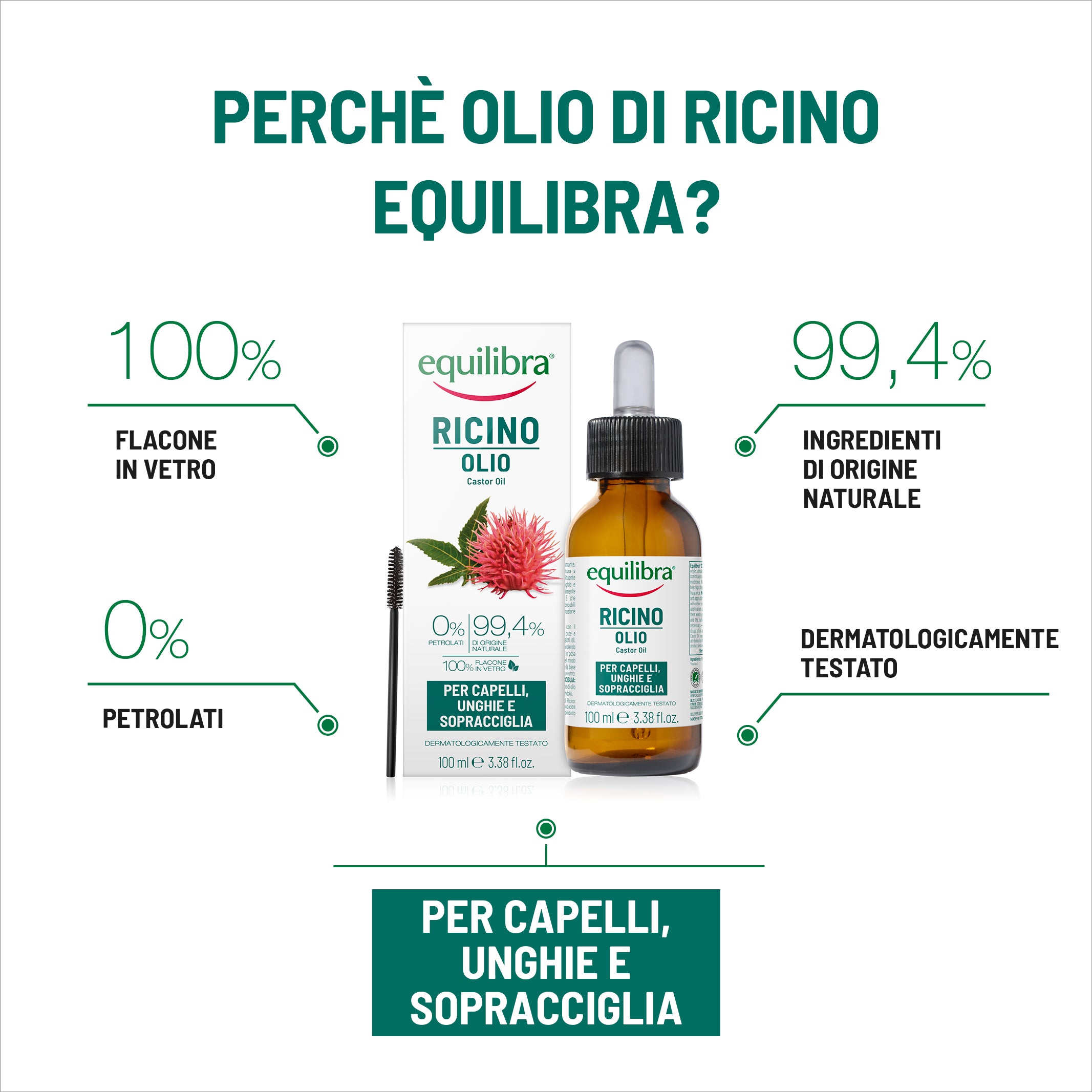 olio di ricino per i capelli