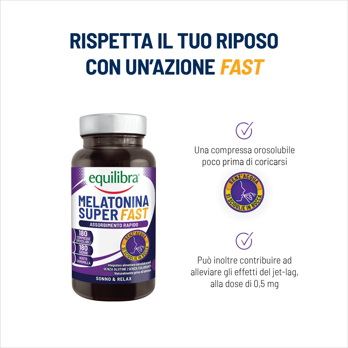Melatonina Super Fast per dormire