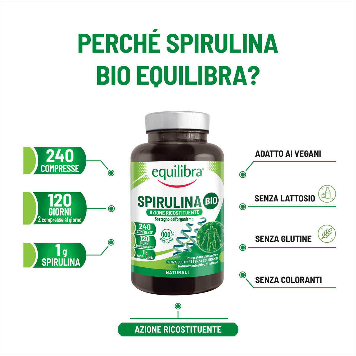 Spirulina Bio ad azione ricostituente e di sostegno