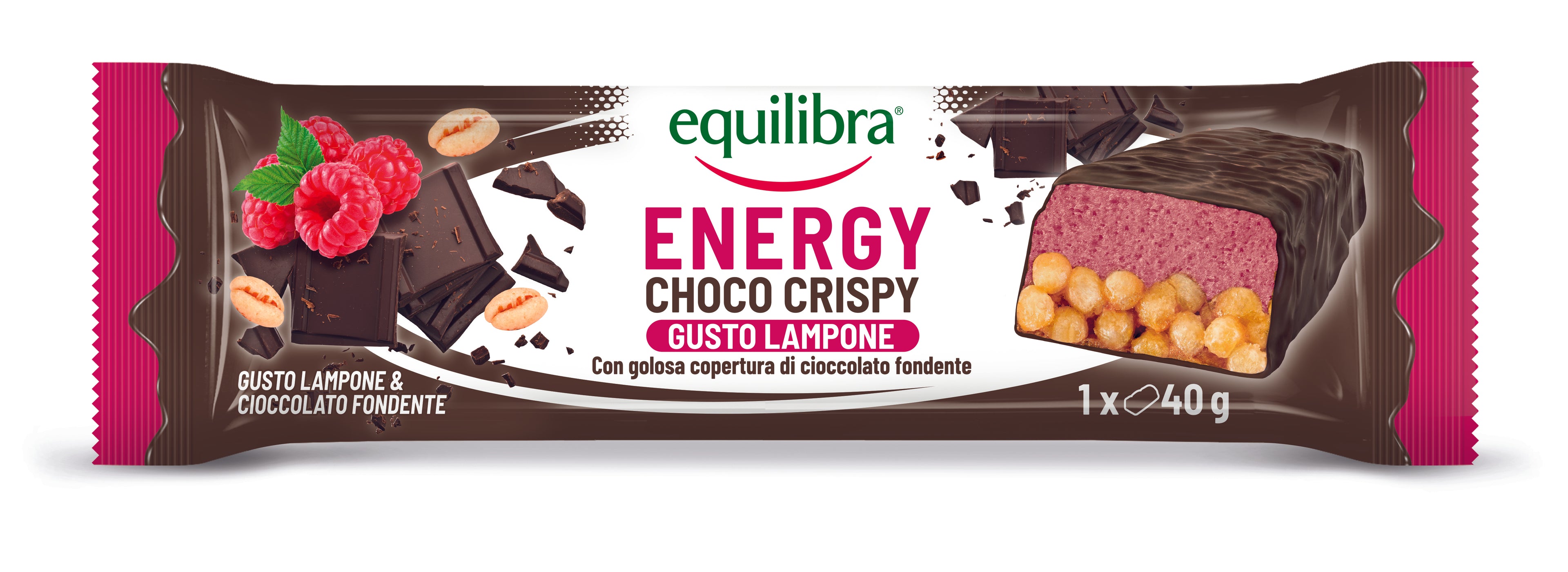 Barrette x 15 Energy Lampone e Cioccolato Fondente
