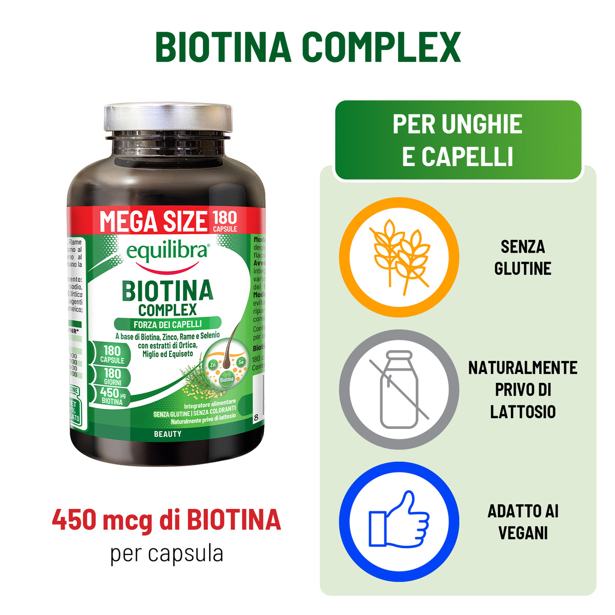 Biotina Complex Mega Size Scorta per 6 mesi