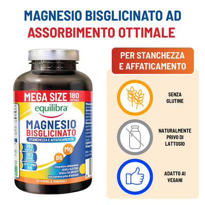 Magnesio Bisglicinato Mega Size Scorta per 6 mesi