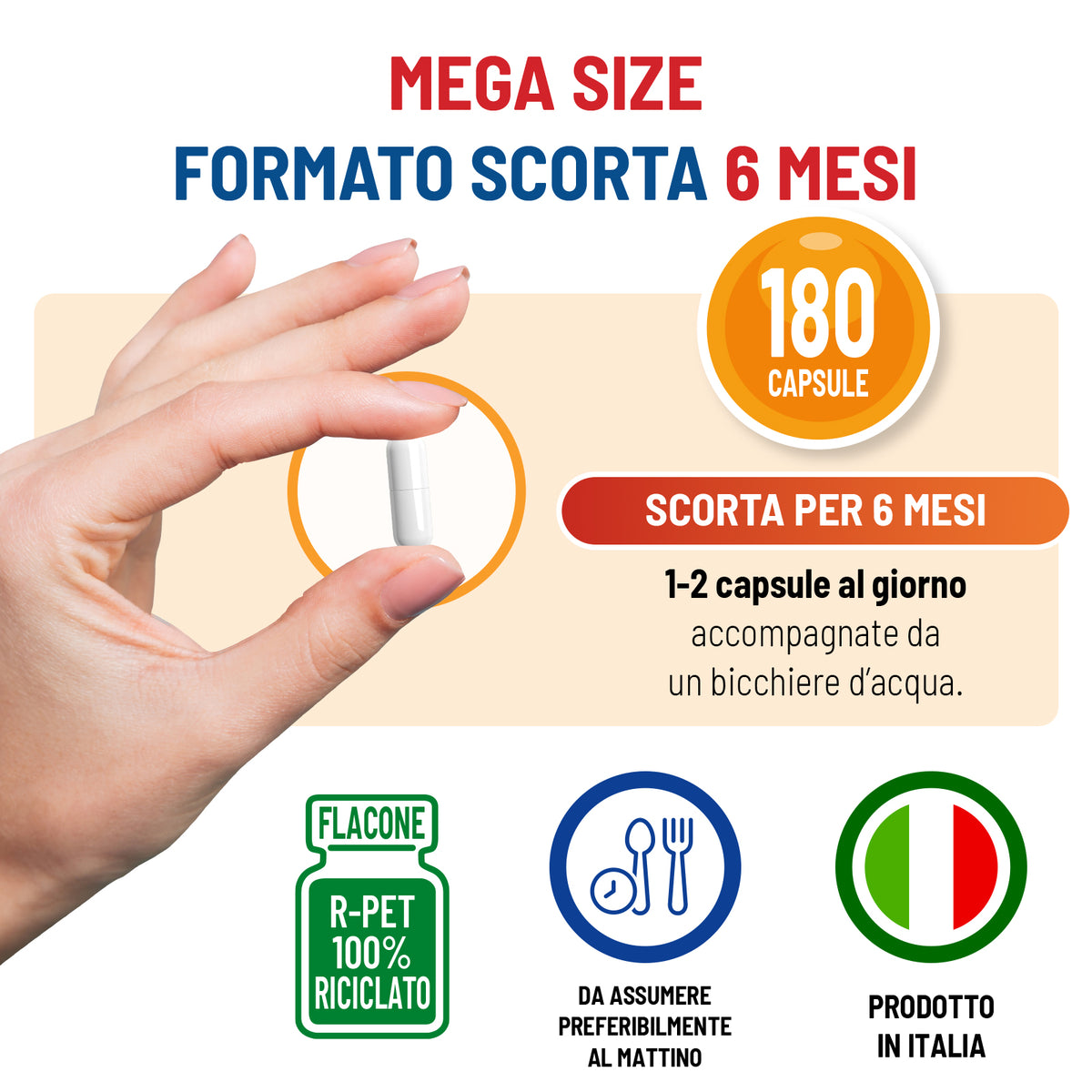 Magnesio Bisglicinato Mega Size Scorta per 6 mesi
