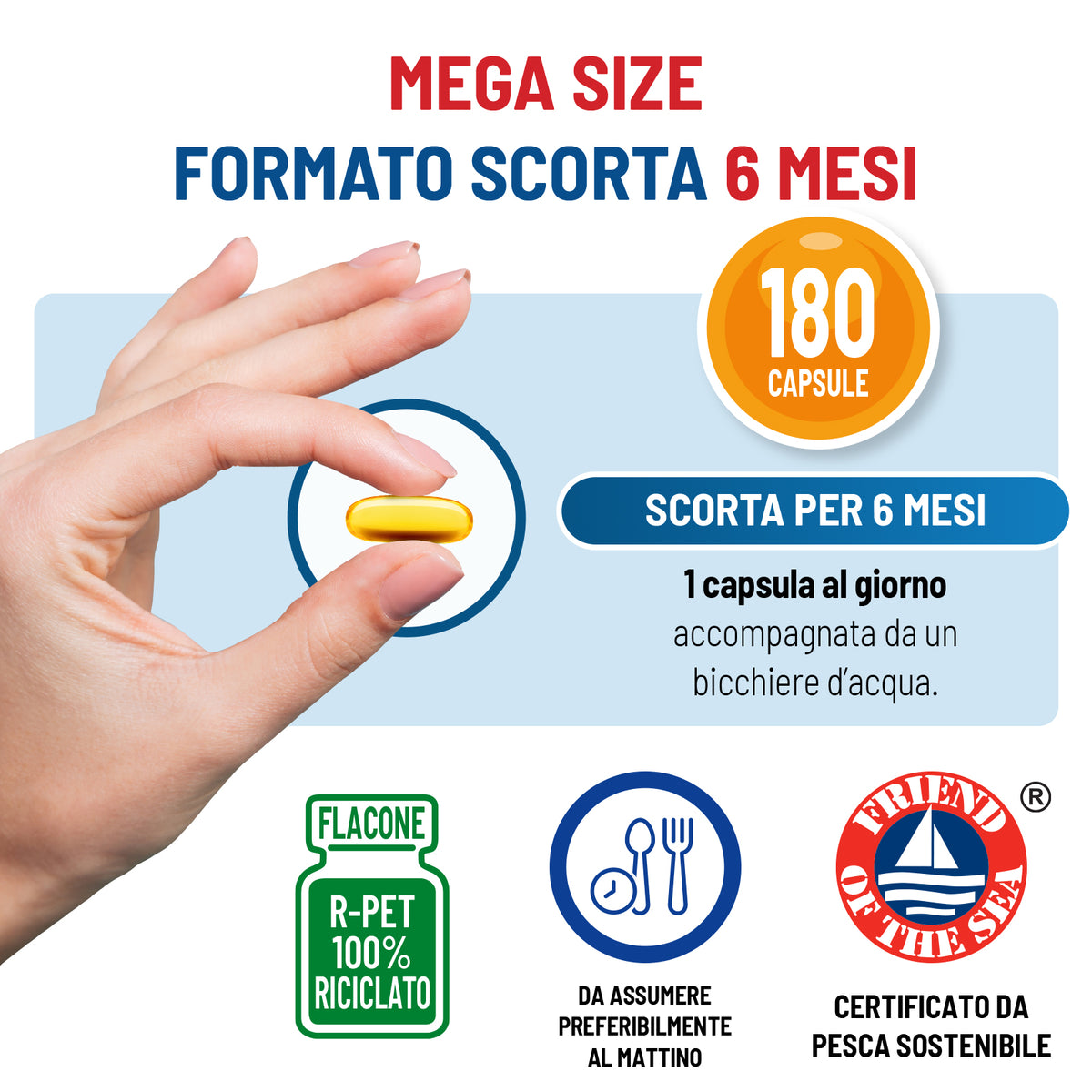 OMEGA 3 Mega Size Scorta 6 mesi