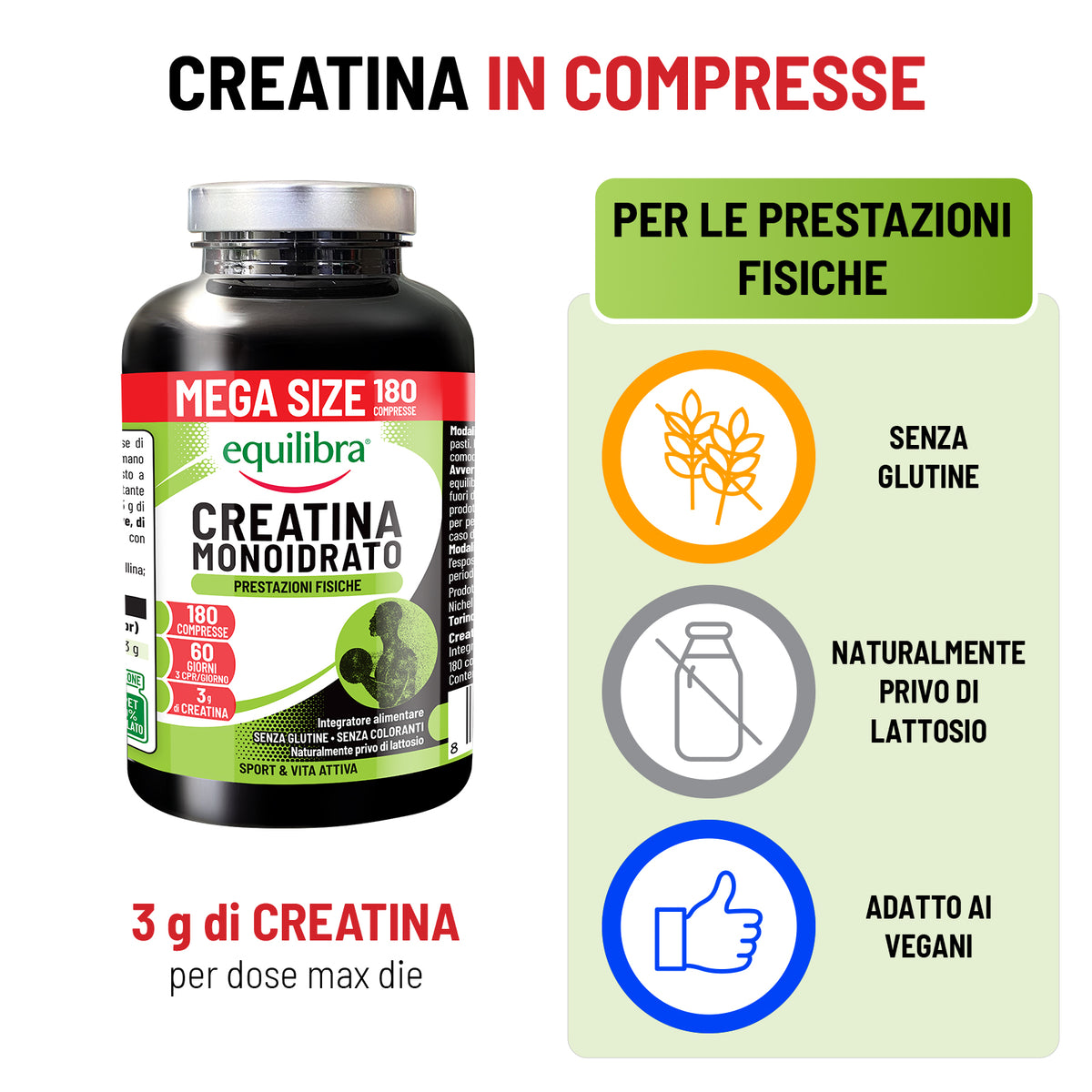 Creatina 180 compresse