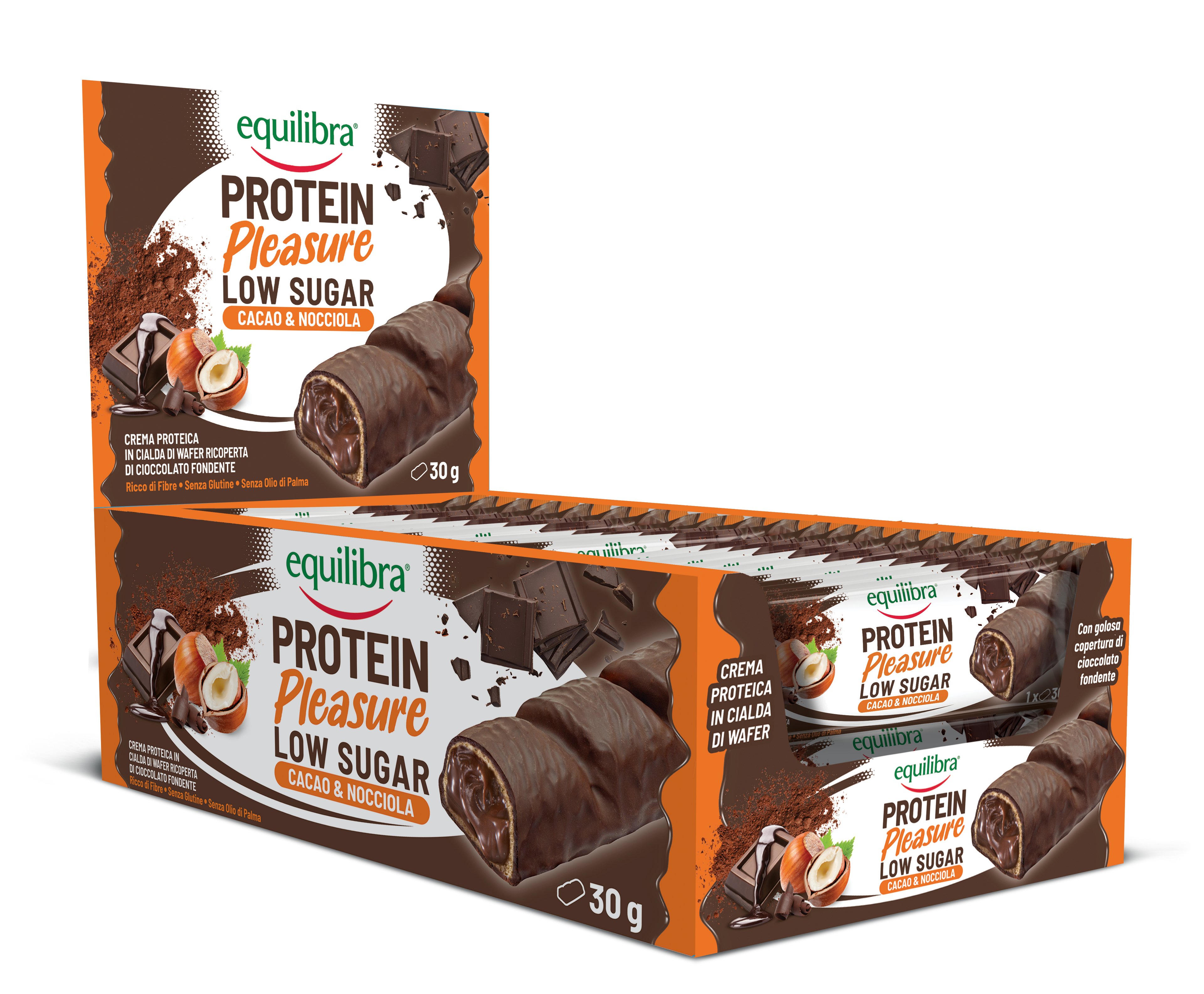 Barrette x 20 Protein Pleasure Cacao e Nocciola