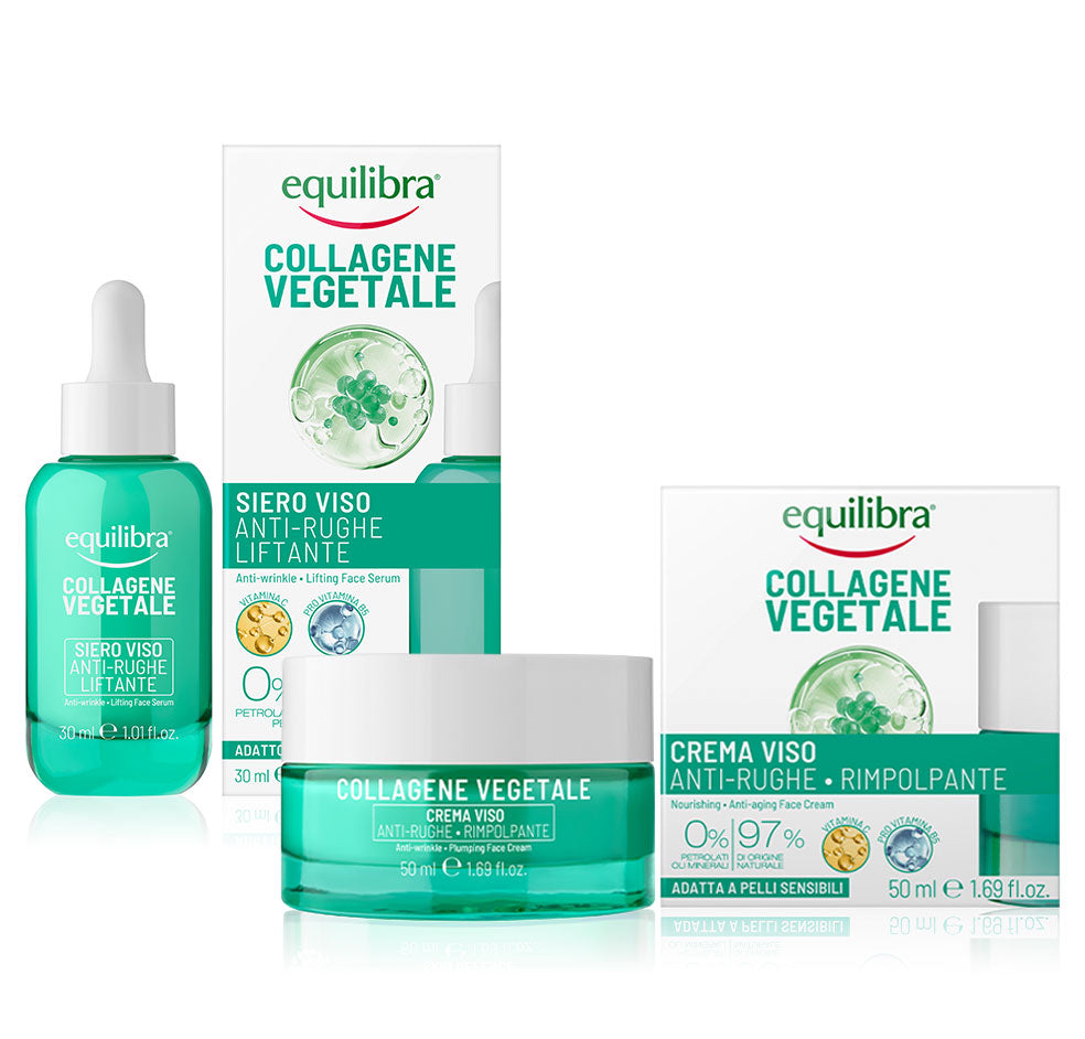 Siero Viso &amp; Crema Viso Collagene Vegetale
