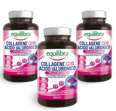 Bundle x 3 Collagene Q10 e Acido Ialuronico per la pelle e la bellezza