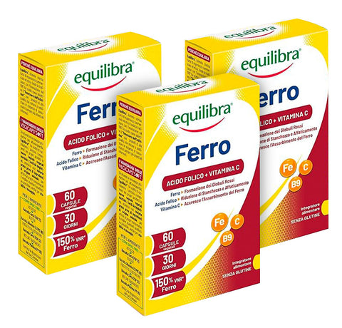 Bundle x3 Ferro con Vitamina C e Acido Folico