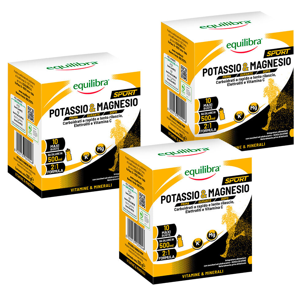 Bundle x3 Potassio e Magnesio Sport con Carboidrati e Elettroliti