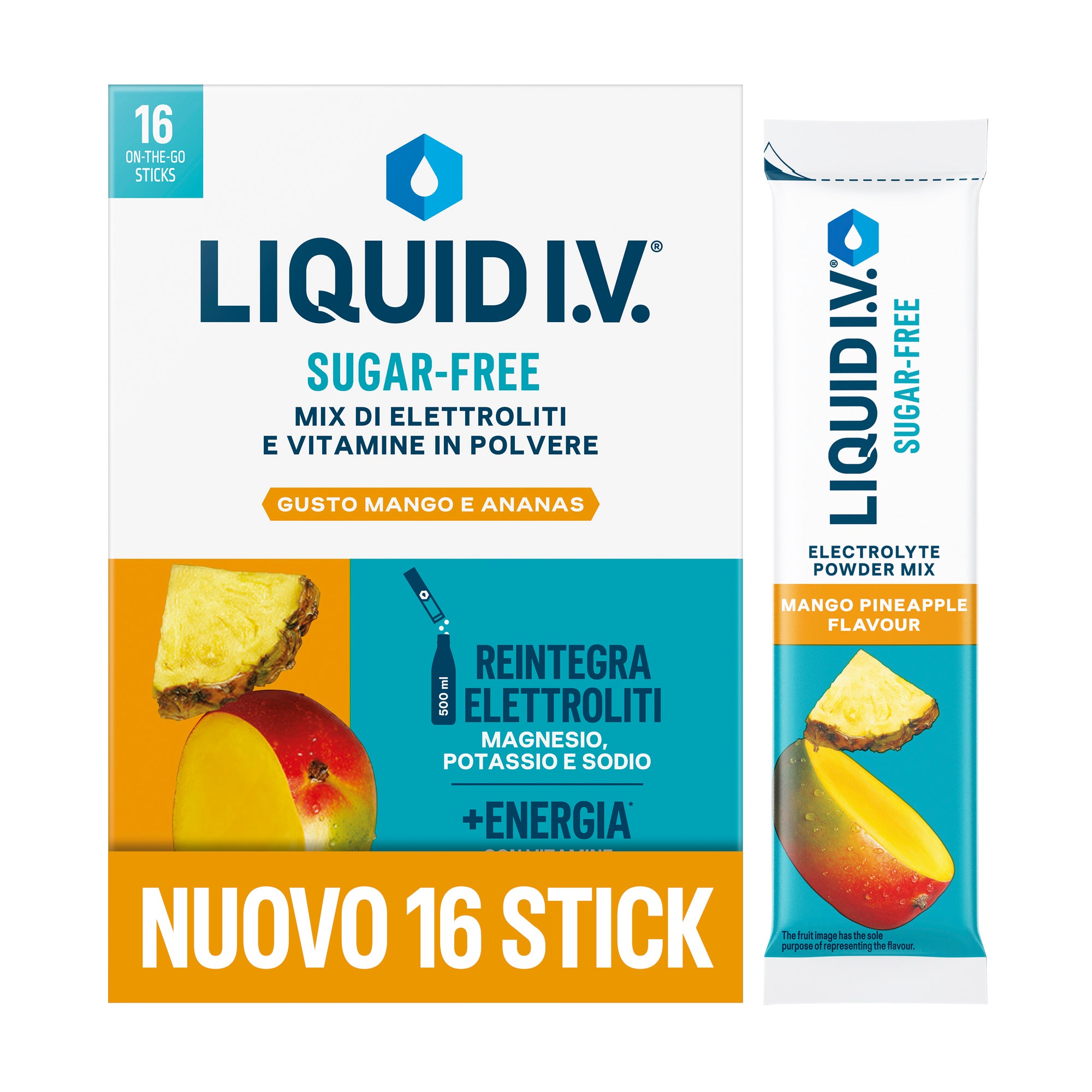 Liquid I.V.® Sugar-Free Mango e Ananas 16 Sticks
